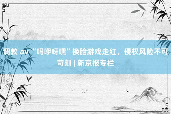 调教 av “吗咿呀嘿”换脸游戏走红，侵权风险不可苛刻 | 新京报专栏